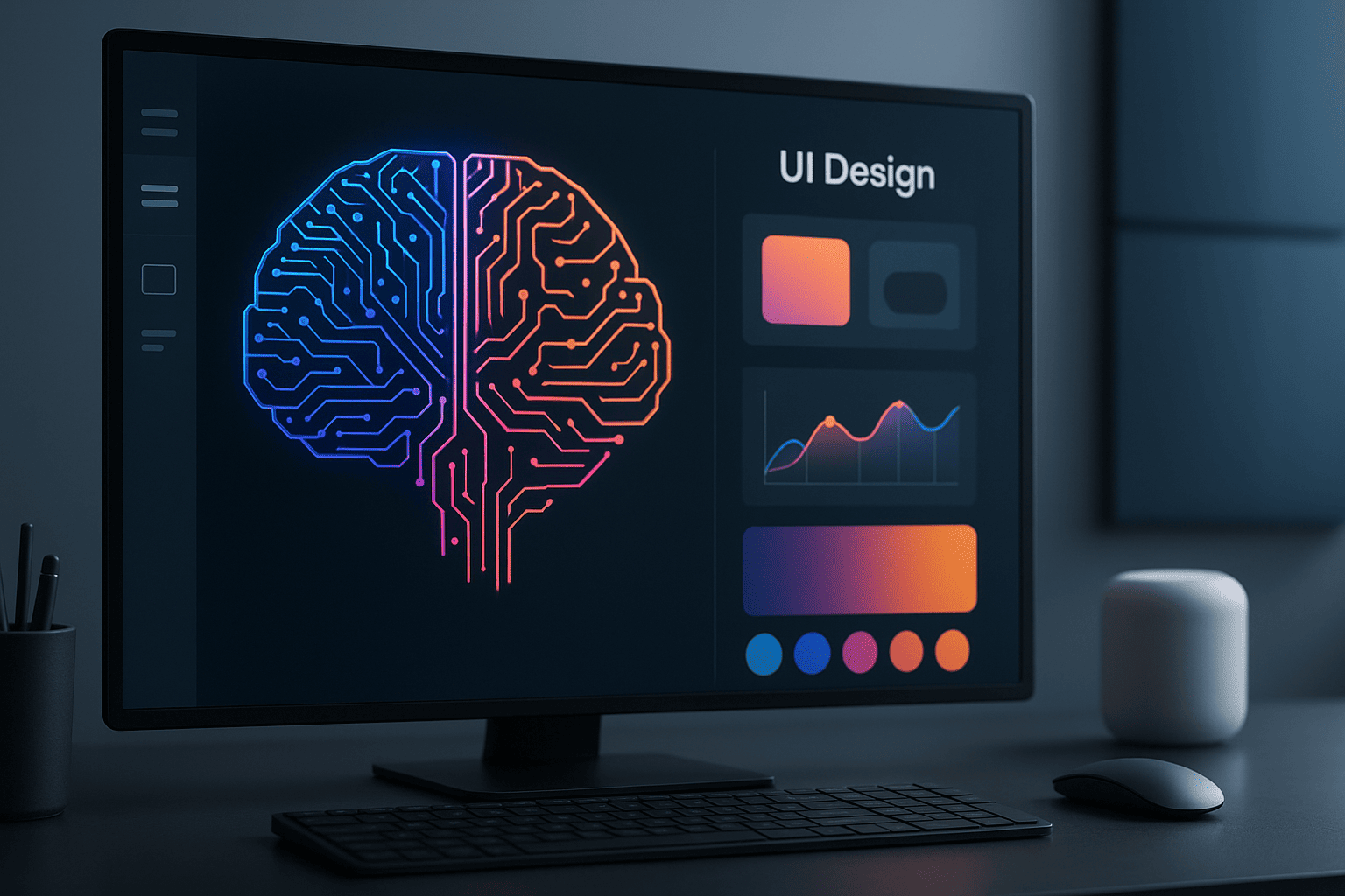 Explorando la sinergia entre IA y estética visual en UI